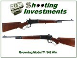 Browning Model 71 Carbine in 348 Win Exc Cond