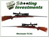 Winchester Model 70 pre-64 1962 243 Varmint Exc Cond Leupold - 1 of 4
