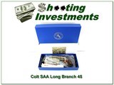 Colt SAA 45 LC Long Branch Colt one of 300 unfired in box! - 1 of 4