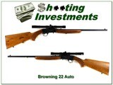 Browning 22 Auto 1964 Belgium made Blond 22 LR w scope - 1 of 4