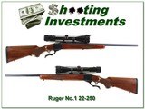 Ruger No.1 V Varmint in 22-250 Rem With scope - 1 of 4