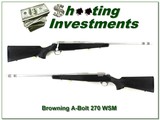 Browning A-Bolt II Stainless Stalker with BOSS in 270 WSM! - 1 of 4