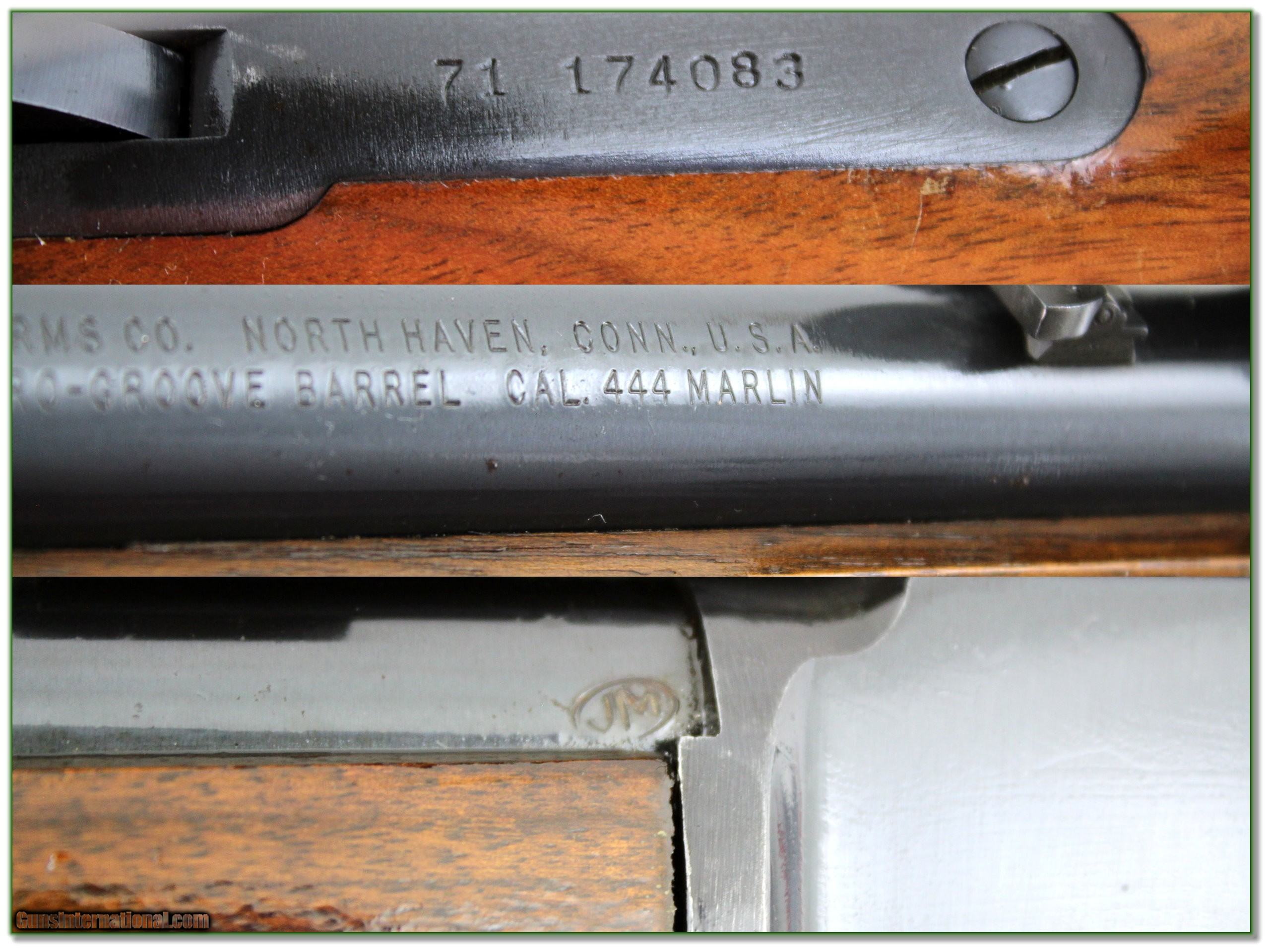 Marlin 444 in 444 Marlin JM marked made in 1971