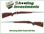Browning Safari Grade 65 Belgium 222 Rem Exc Cond! - 1 of 4