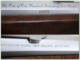 Browning 1885 Deer Hunter 1 of 100 stainless unfired in wood case - 4 of 4