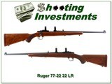 Ruger 77-22 early 1987 made extra nice walnut red Ruger pad! - 1 of 4