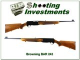 Browning BAR Grade II 1970 Belgium 243 near new! - 1 of 4