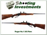Ruger No.1 B Red Pad pre-Warning 243 Win collector! - 1 of 4