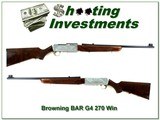 Browning BAR Grade 4 1977 Belgium made Hand Engraved signed 270 Win MINT! - 1 of 4