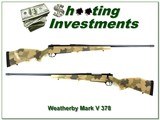 Weatherby Mark V Left Handed in 378 Wthy Mag camo stock