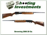 Browning 2000 20 Ga with 26in Vent Rib IC barrel - 1 of 4