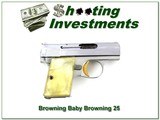 Baby Browning 25 ACP Chrome Pearl Grips - 1 of 4