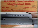 Ruger No.1 B Red Pad in 220 Swift looks unfired in box! - 4 of 4