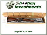 Ruger No.1 B Red Pad in 220 Swift looks unfired in box! - 1 of 4