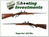Ruger No.1 B 243 Win excellent near new condition! - 1 of 4
