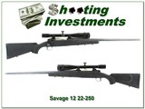 Savage 112 Varmint 22-250 single shot with vintage 16 X Redfield target scope - 1 of 4