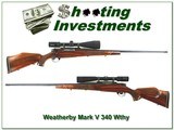 Weatherby Mark V Deluxe 340 Wthy Mag Burris 6.5-20 - 1 of 4