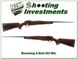 Browning A-Bolt High Grade Pronghorn 243 as new! - 1 of 4