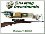 Winchester Model 70 1955 pre-64 300 H&H excellent with ammo Leupold - 1 of 4