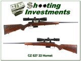 CZ 527 Prestige 22 Hornet Exc Cond with Nikon 3-9 - 1 of 4