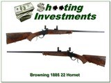 Browning 1885 Low Wall in 22 Hornet XX Wood unfired! - 1 of 4