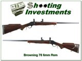 Browning Model 78 High Wall in harder to find 6mm Rem Exc Cond! - 1 of 4