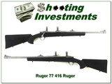 Ruger 77 Hawkeye Alaskan 20in 416 Ruger Exc Cond! - 1 of 4