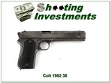 Colt 1902 all original collector 38 made in 1906