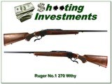 Ruger No.1 B earlier Red Pad in Rare 270 Wthy Mag Beautiful Walnut! - 1 of 4