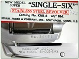 Ruger Single Six 6.5in stainless 1976 Liberty model like new in box! - 4 of 4