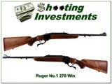 Ruger No.1 Red Pad Light Sporter in 270 Win as new! - 1 of 4