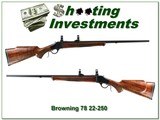 Browning Model 78 First Year 1973 22-250 XX Wood! - 1 of 4