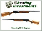 Browning A5 Magnum 20 Ga 71 Belgium blond 26in VR IC - 1 of 4