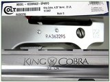 Colt King Cobra polished stainless 4.25in new in case 357 Mag! - 4 of 4