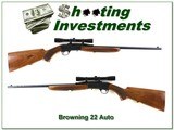 Browning 22 Auto 68 Belgium blond with 4X Browning rimfire scope! - 1 of 4