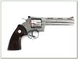 Colt Python polished stainless walnut 6in new in case 357 Mag! - 2 of 4