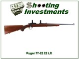 Ruger 77-22 22 LR early 1986 made in exc cond!
