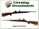 Ruger 77/22 22LR early 1985 made model hard buttplate gun - 1 of 4