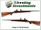 Ruger 77-22 early 22 Hornet made in 1996 exc collector cond! - 1 of 4