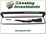 Browning Model 53 Deluxe 32-20 beautiful Wood ANIB!