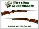 Weatherby Mark V Deluxe 340 Wthy unfired and MINT!