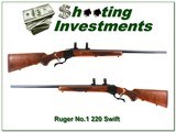 Ruger No.1 V Varmint earlier Red Pad in 220 Swift Collector Cond!
