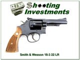Smith & Wesson 18-3 22 LR Exc Collector cond!