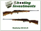 Weatherby XXII 22LR mint XX Unique wood collector!
