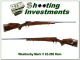 Weatherby Mark V Varmintmaster 22-250 26in XX Wood MINT!