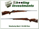 Weatherby Mark V Varmintmaster 22-250 26in XX Wood MINT! - 1 of 4
