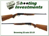 This is very nice 1969 Belgium Browning 22 Auto. It is excellent with just a few minor marks and very nice honey blond walnut! It is a real Shooting I