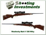 Weatherby Mark V Left Handed Custom Shop 300 with Weatherby scope!