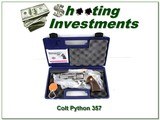 Colt Python polished stainless walnut 4.25in new in case 357 Mag! - 1 of 4