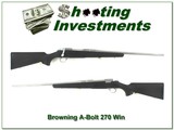 Browning A-Bolt Stainless Stalker in 270 Win Exc Cond